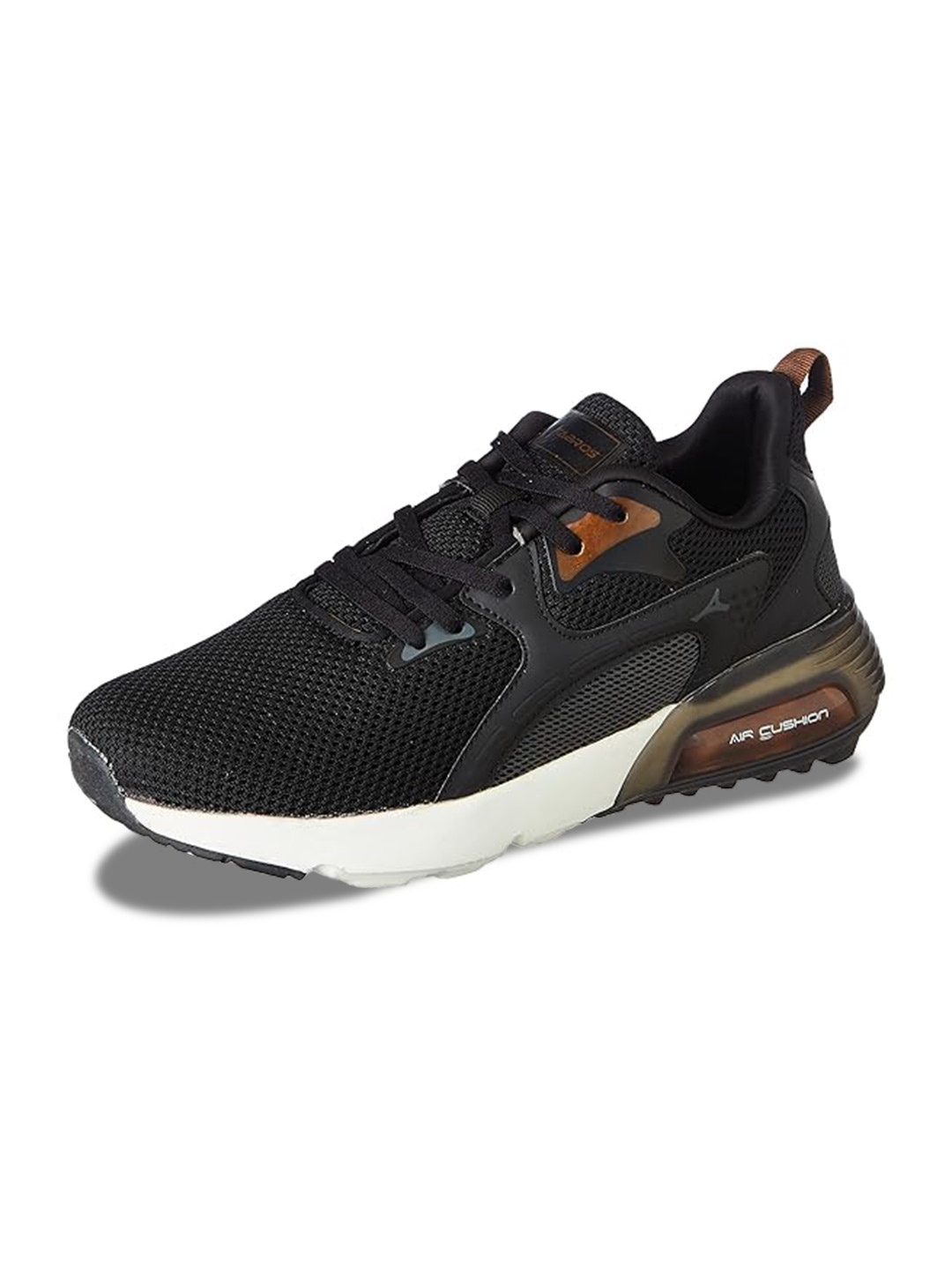 

ABROS Men Textured Lace-Up Running Shoes, Black