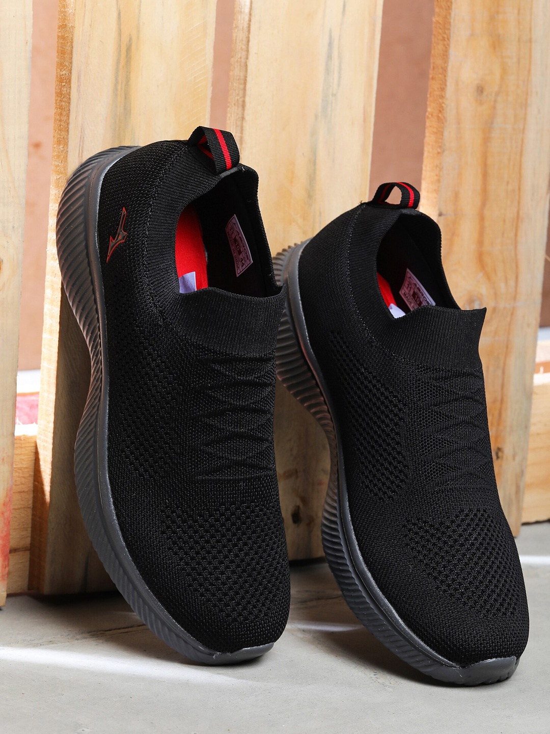 

ABROS Men Running Shoes, Black