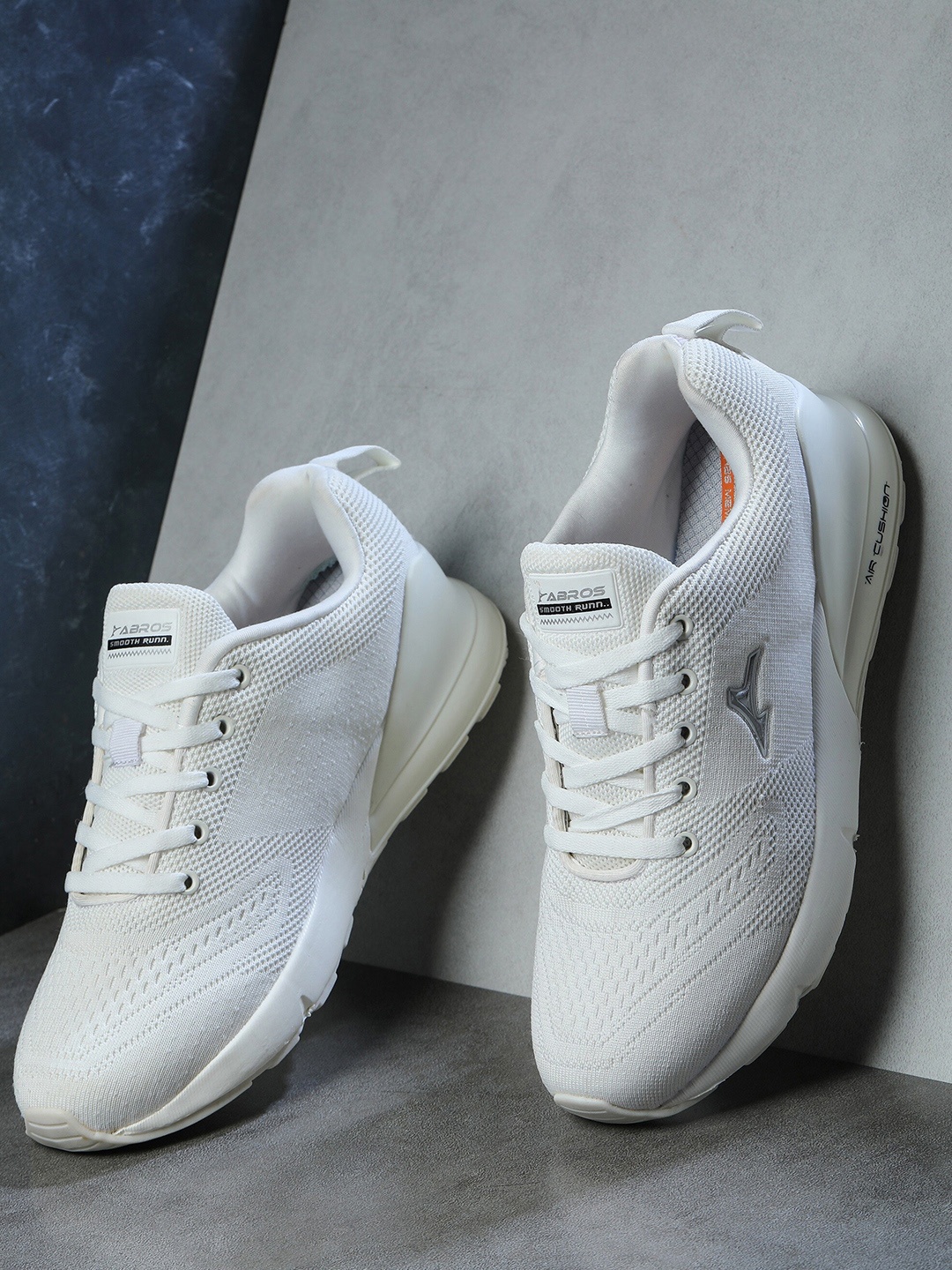 

ABROS Men Running Shoes, White