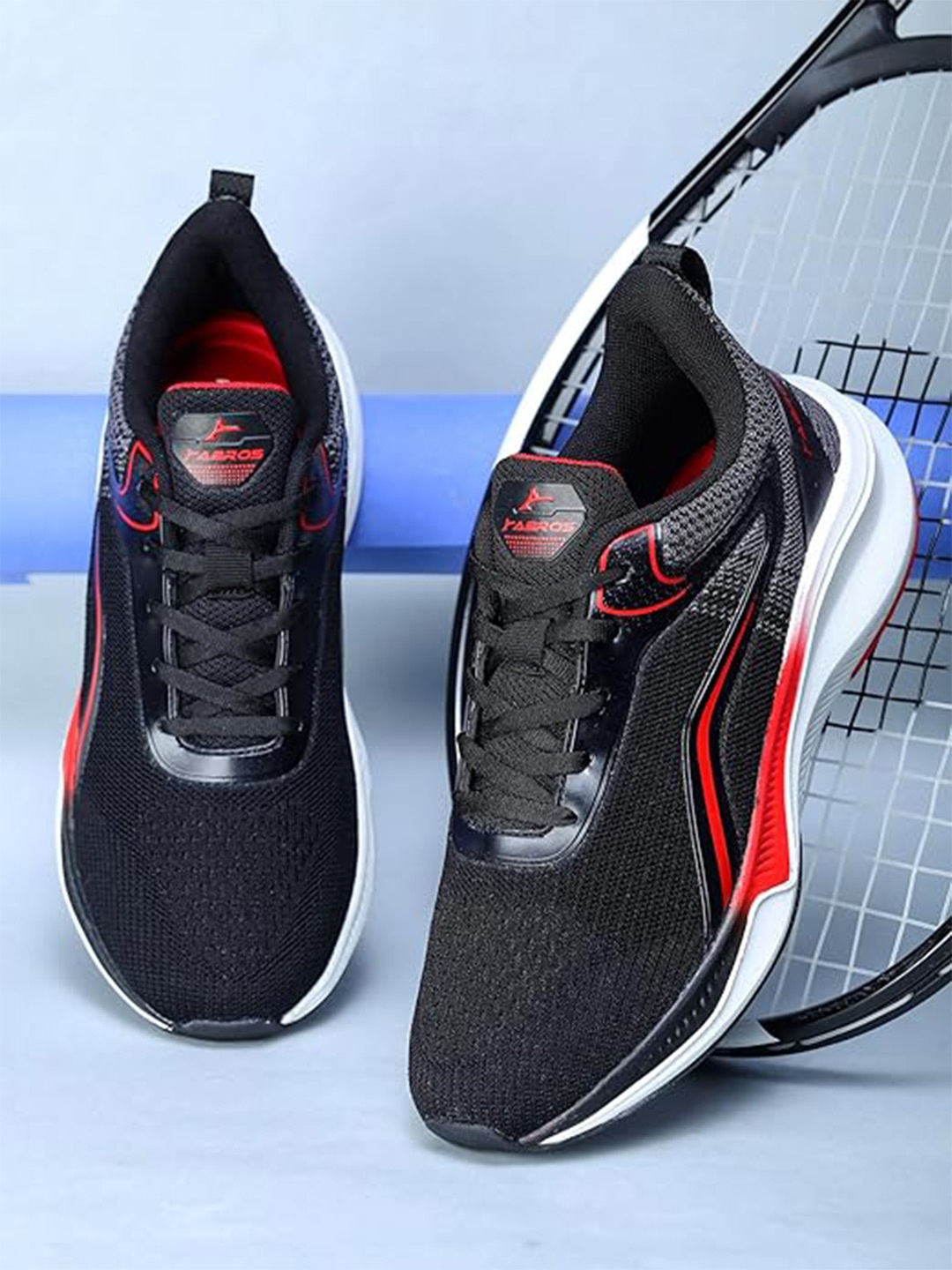 

ABROS Men Running Shoes, Black