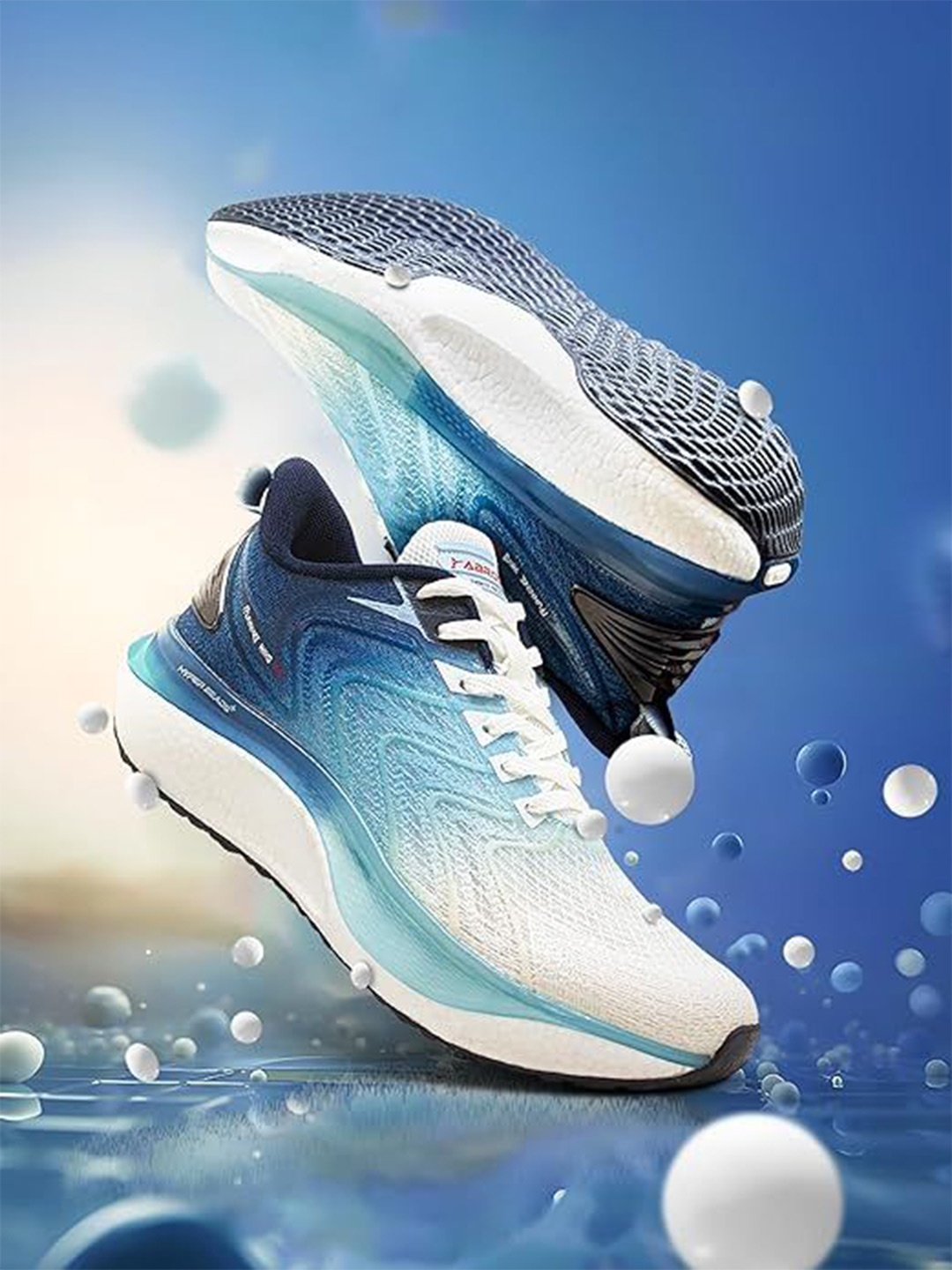 

ABROS Men Textured Lace-Up Running Shoes, White
