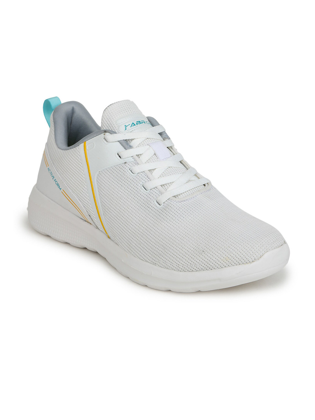 

ABROS Men Textured Lace-Up Running Shoes, White