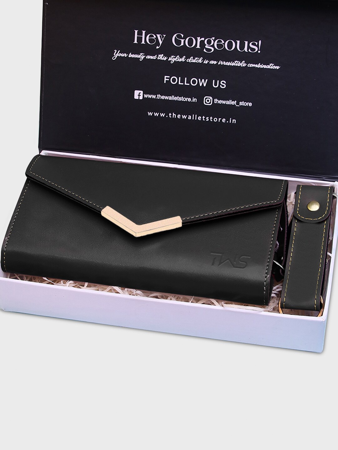 

The Wallet Store Unisex Leather Accessory Gift Set, Black