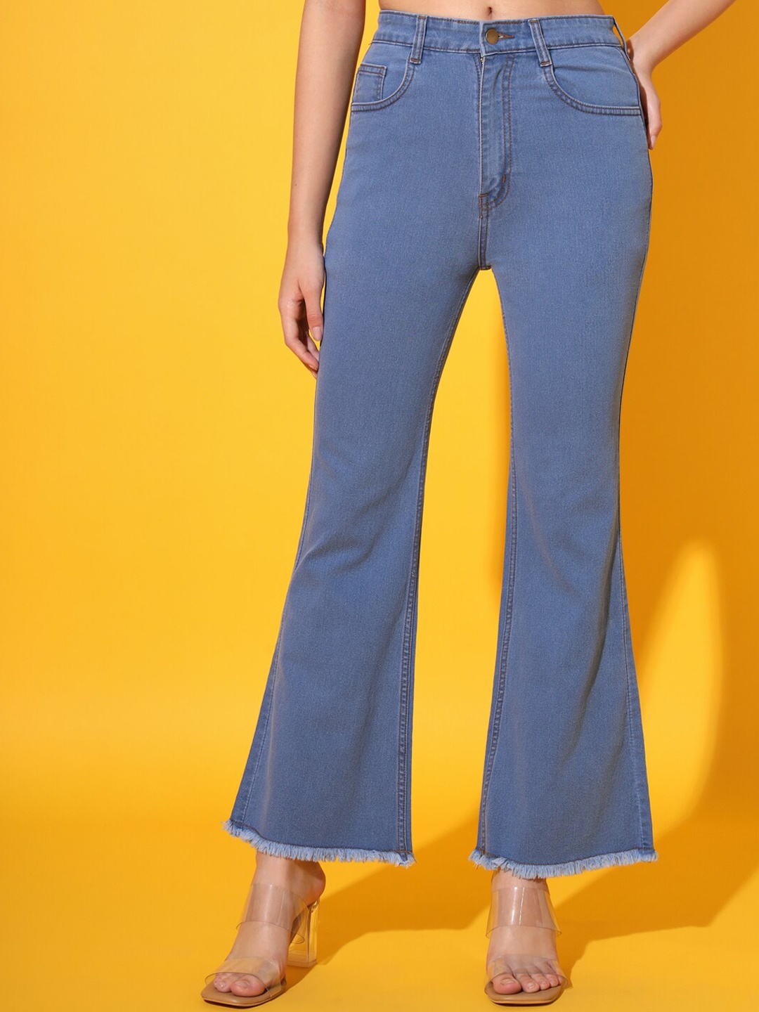 

GUTI Women Bootcut High-Rise Stretchable Jeans, Blue