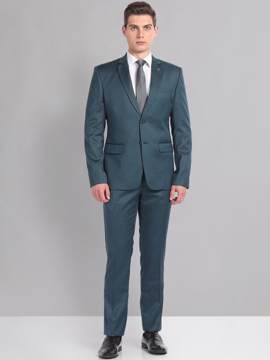 

AD By Arvind Tailored-Fit Single Breasted Two-Piece Suit, Green