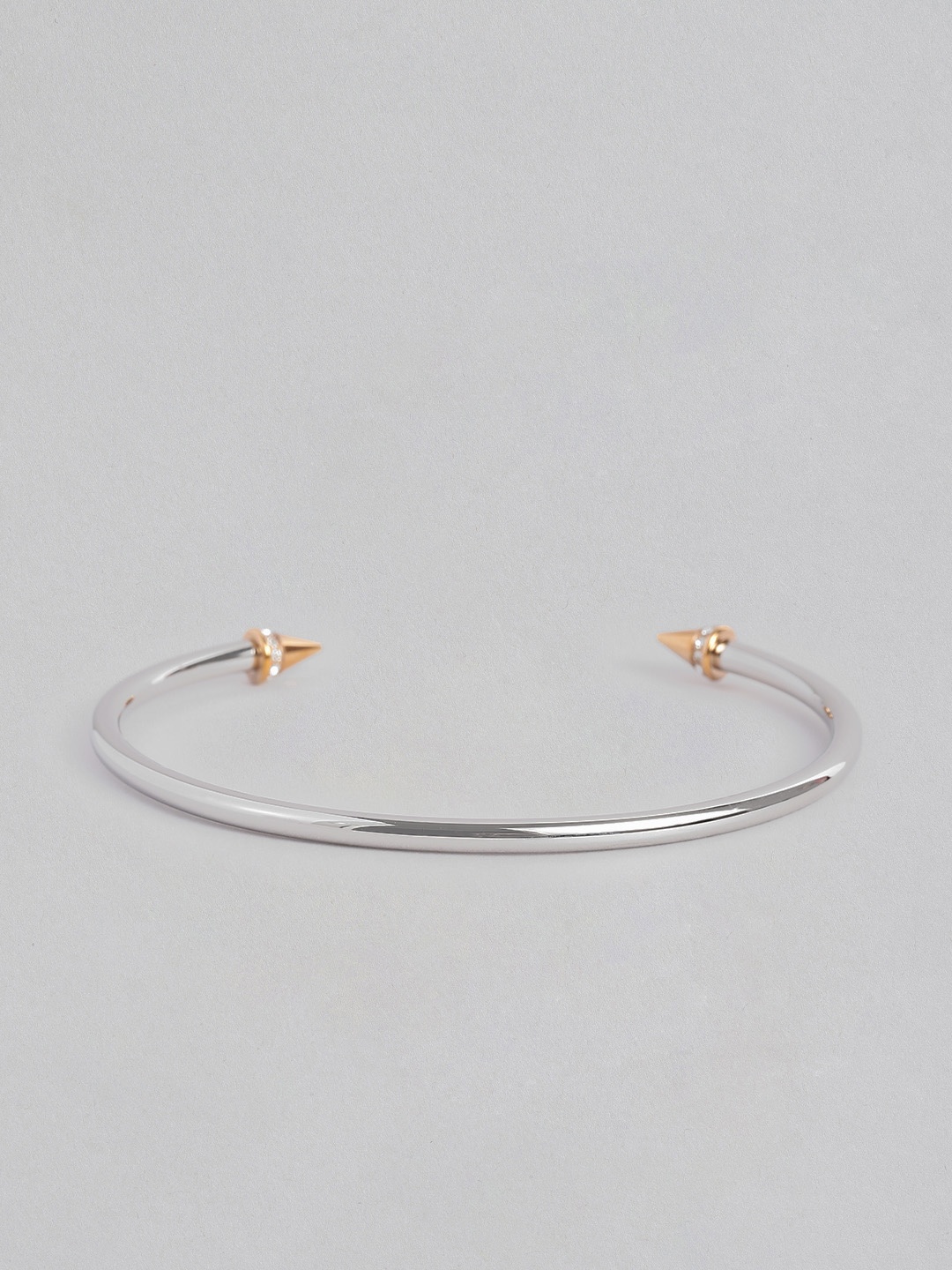 

MVMT Women Crystals Brass-Plated Cuff Bracelet, Silver
