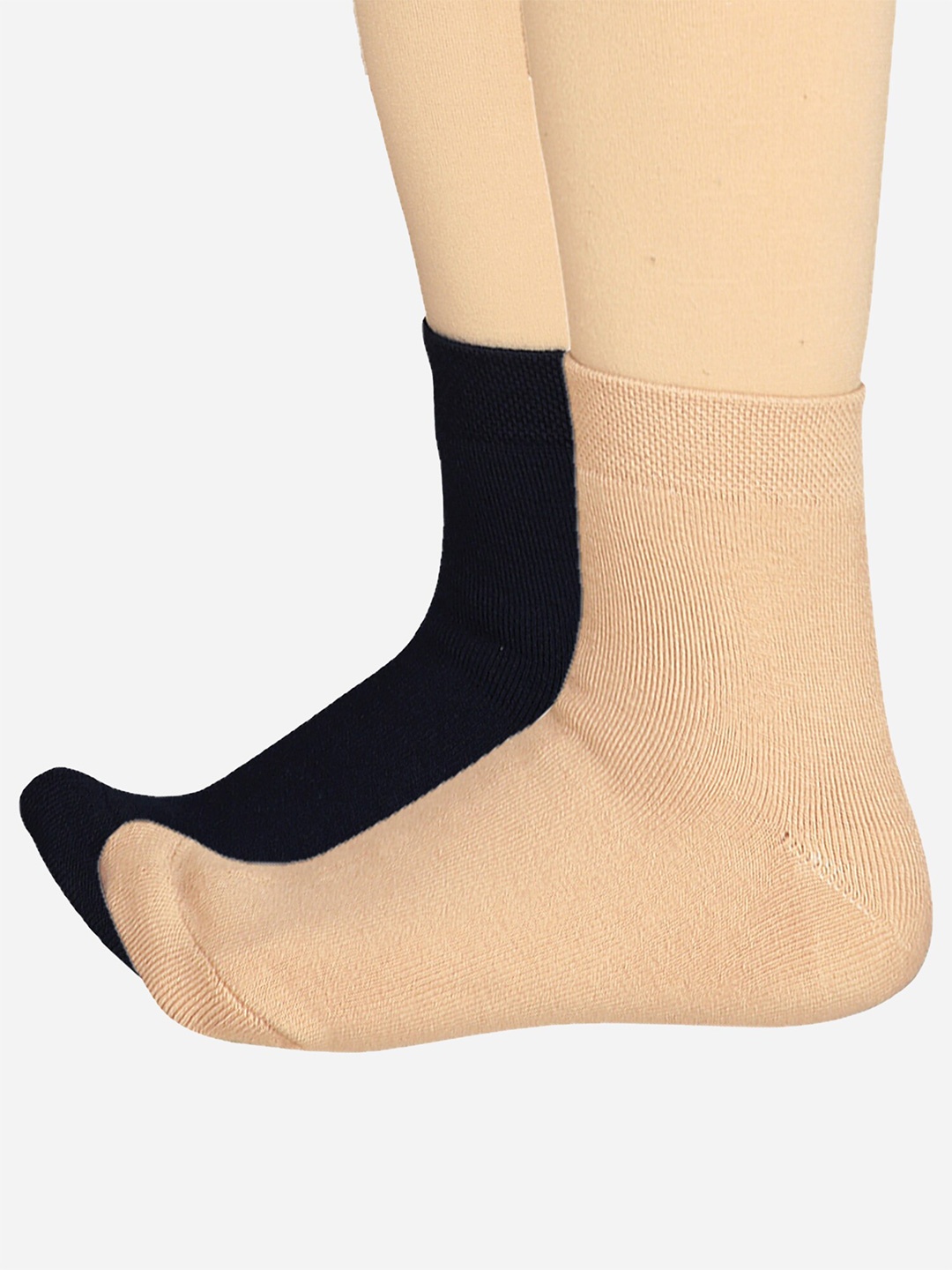 

Bodycare Women Pack Of 2 Odour-Free Mid-Calf-Length Socks, Navy blue