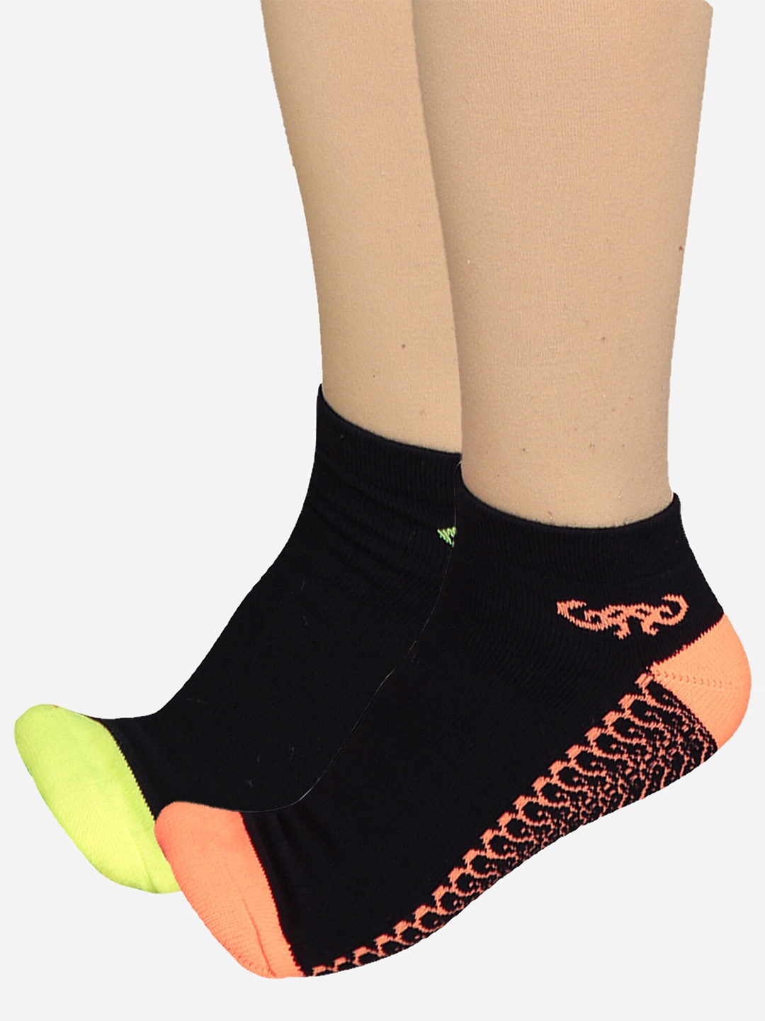 

Bodycare Women Pack Of 2 Patterned Odour-Free Ankle-Length Socks, Black