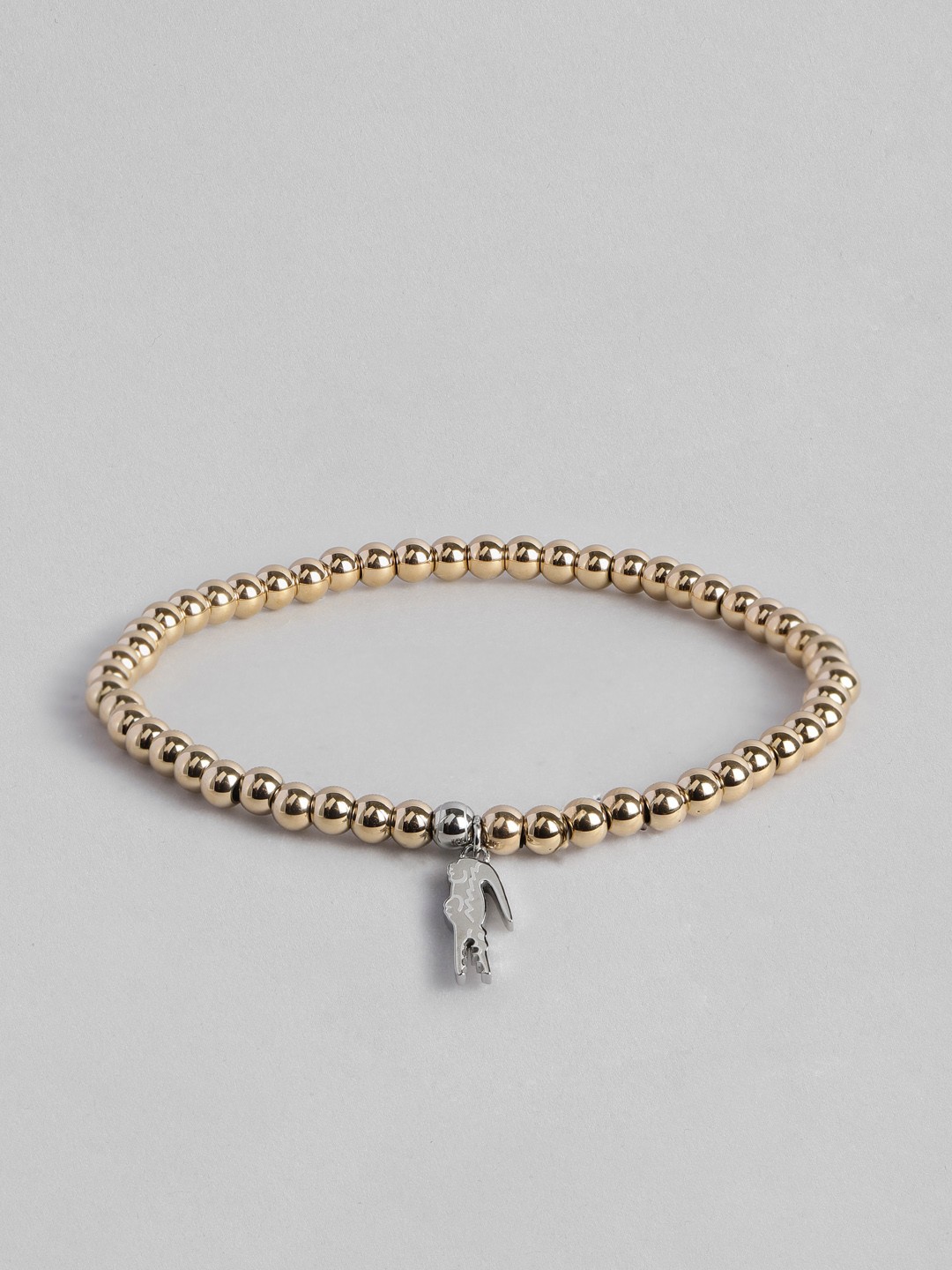 

Lacoste Women Orbe Brass-Plated Elasticated Bracelet, Rose gold