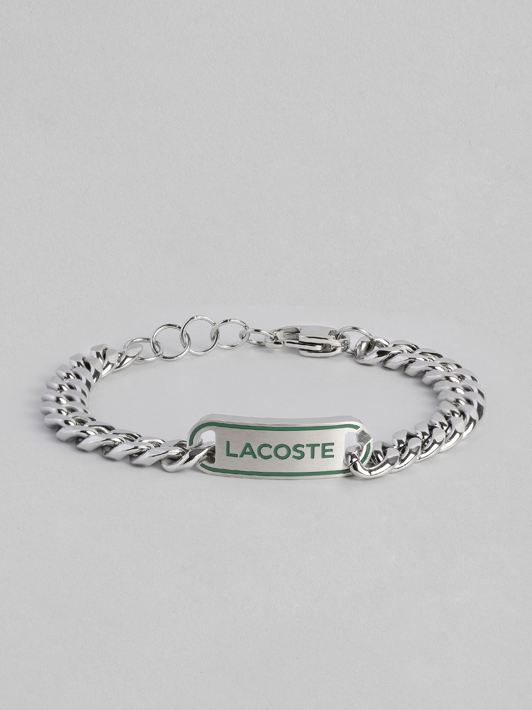 

Lacoste Men Brass-Plated Link Bracelet, Silver