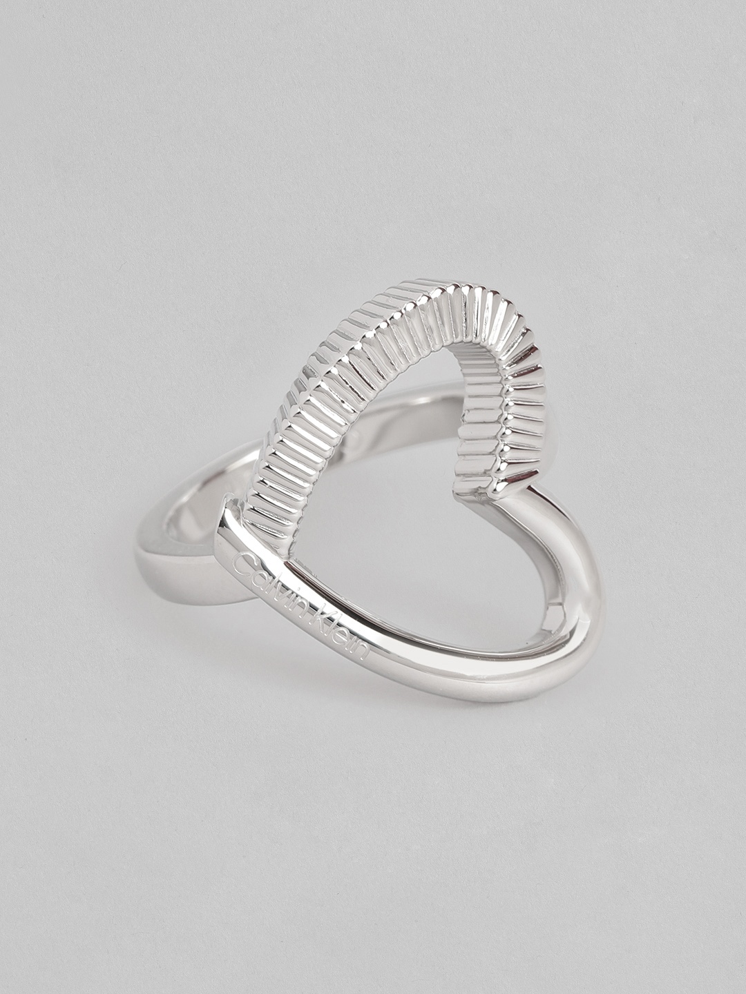 

Calvin Klein Women Minimalistic Hearts Brass-Plated Finger Ring, Silver