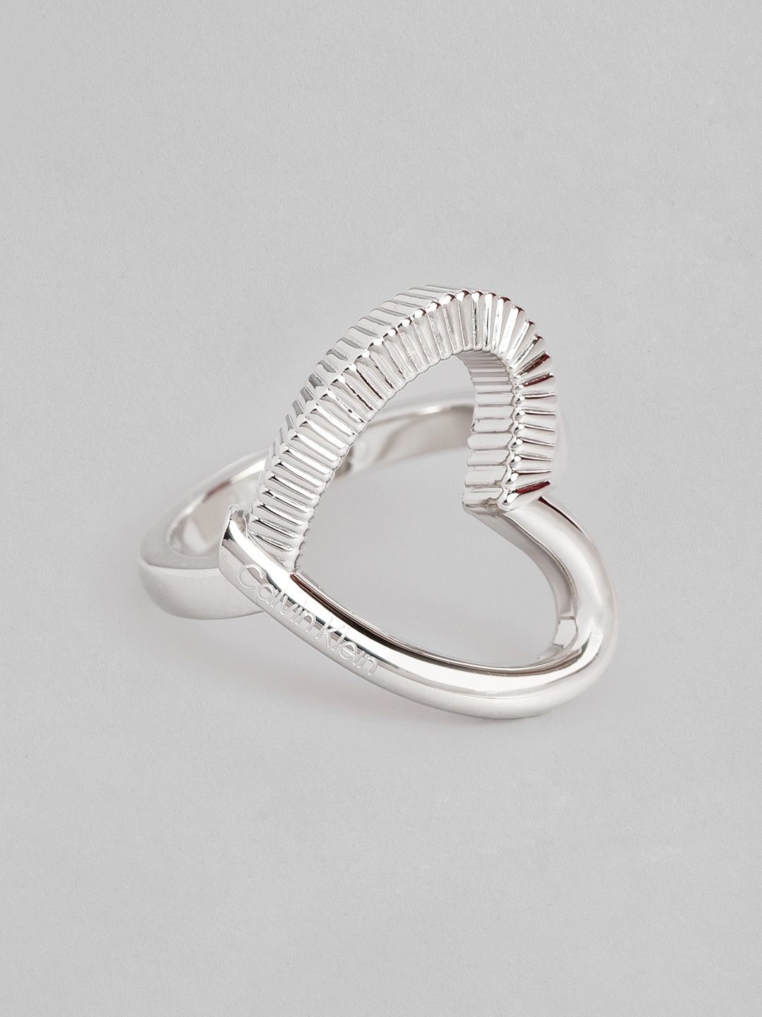 

Calvin Klein Women Minimalistic Hearts Brass-Plated Finger Ring, Silver