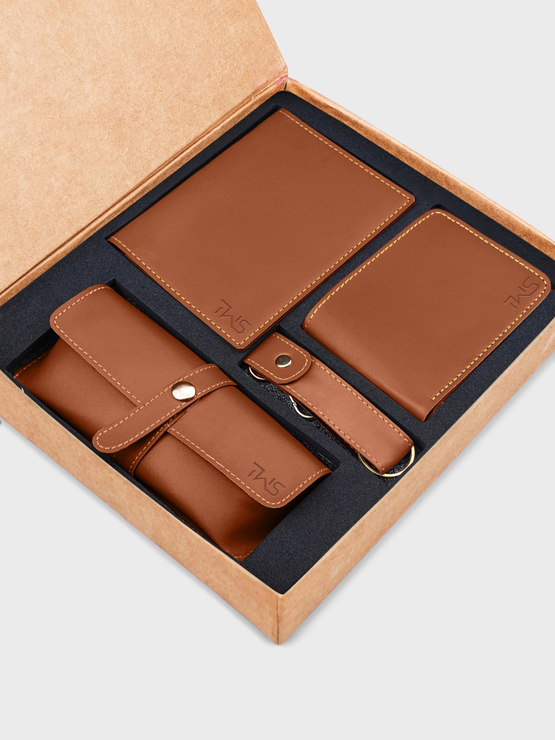 

The Wallet Store Men Accessory Gift Set, Tan