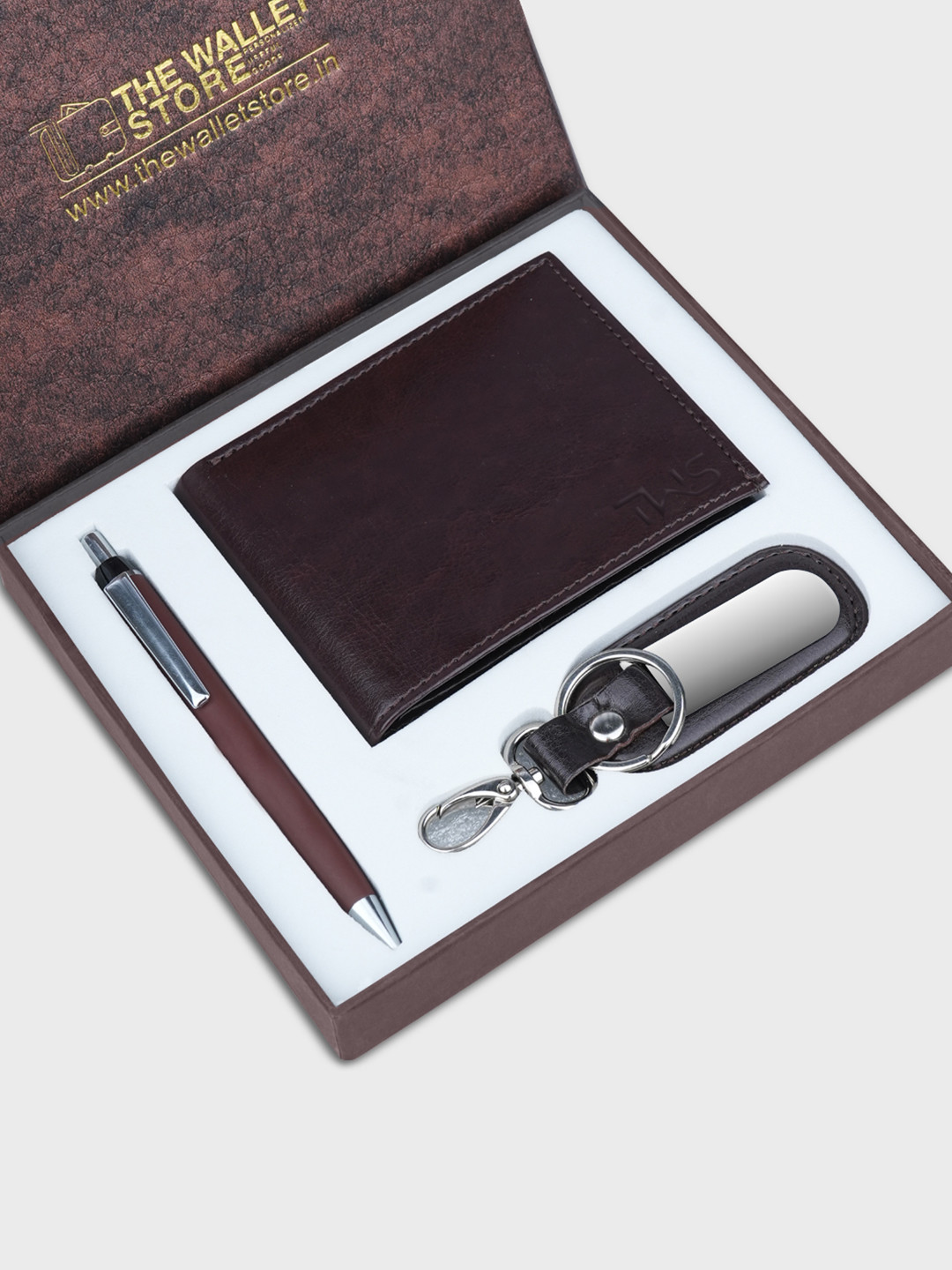 

The Wallet Store Men Accessory Gift Set, Brown
