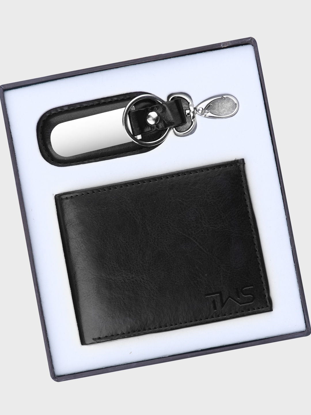 

The Wallet Store Men Leather Accessory Gift Set, Black