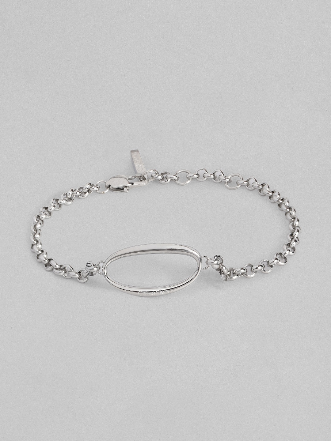 

Calvin Klein Women Brass-Plated Charm Bracelet, Silver