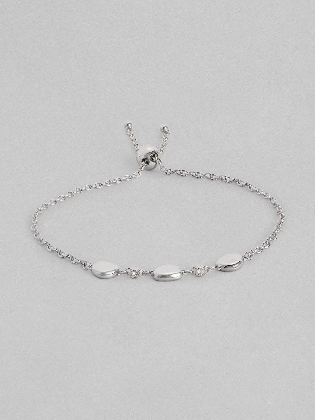 

Calvin Klein Women Brass-Plated Charm Bracelet, Silver