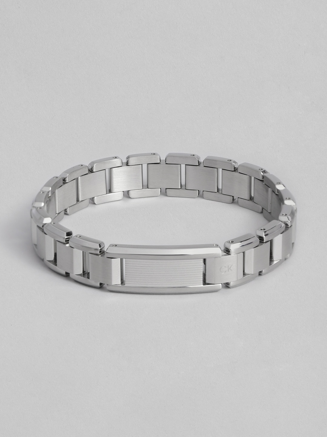

Calvin Klein Men Brass-Plated Stainless Steel Wraparound Bracelet, Silver