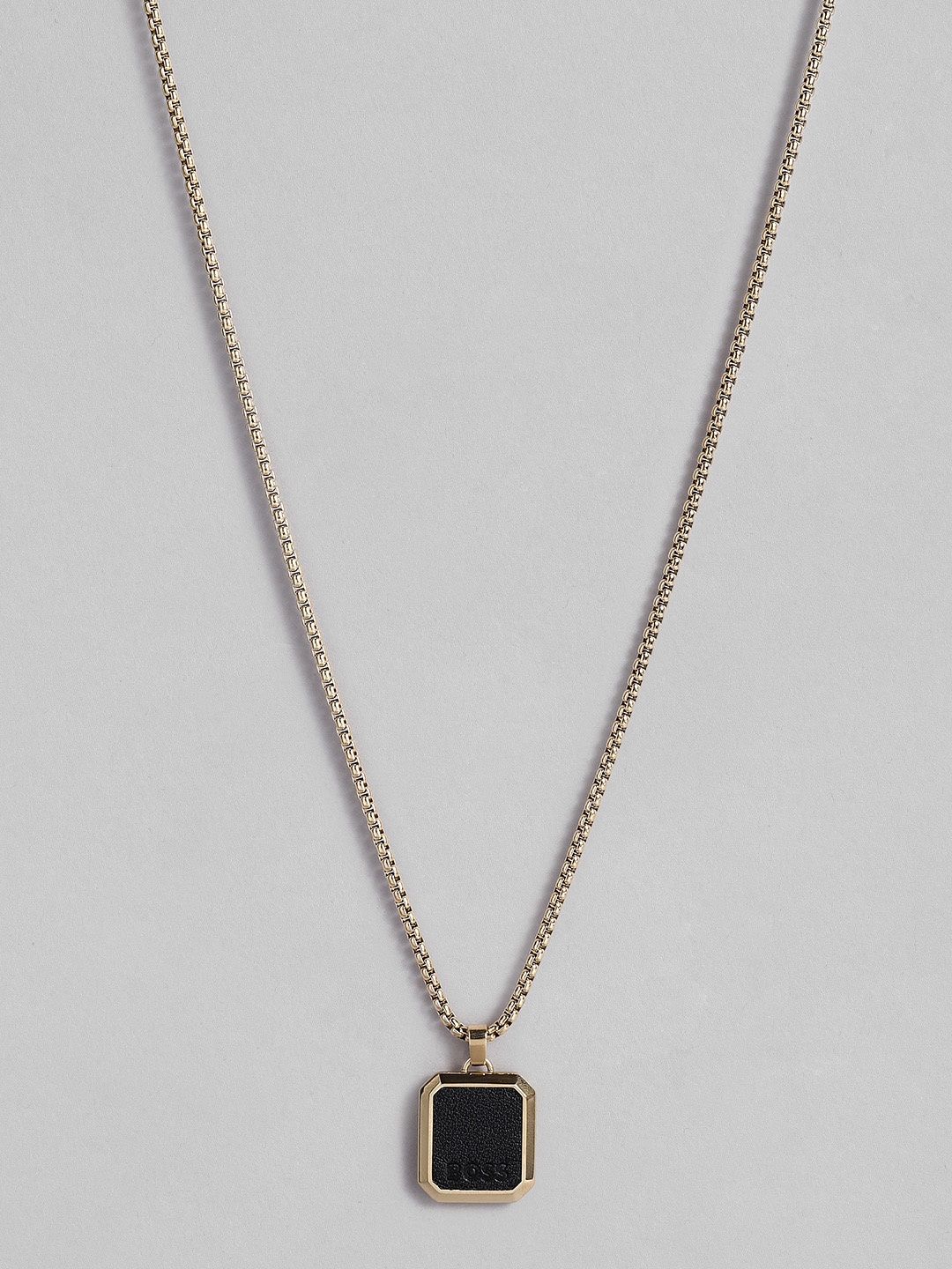 

BOSS Men Dion Brass-Plated Geometric Shape Pendants with Chains, Gold