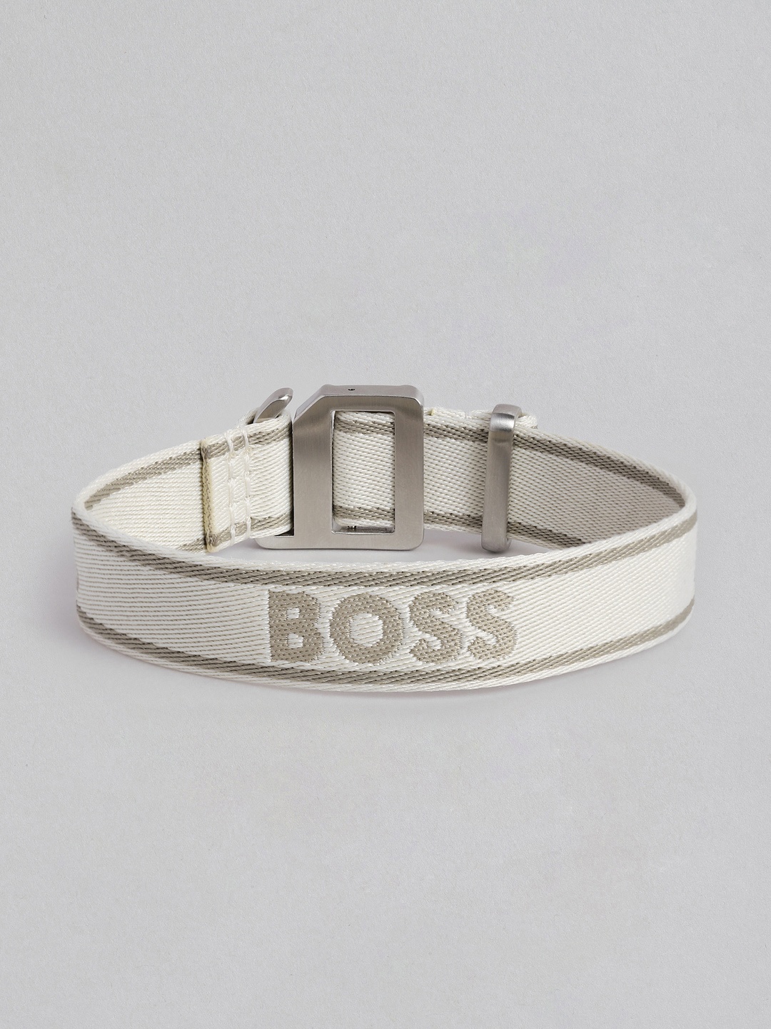 

BOSS Men Colin Brand Logo Printed Wraparound Bracelet, Beige