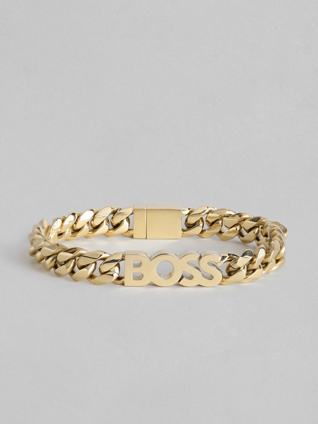 

BOSS Men Kassy Brass-Plated Link Bracelet, Gold