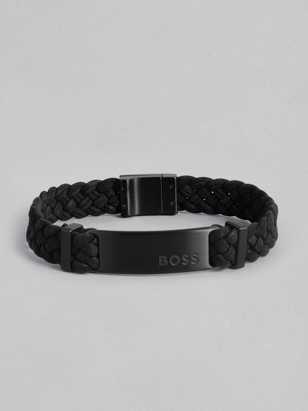 

BOSS Men Dylan Leather Braided Wraparound Bracelet, Black