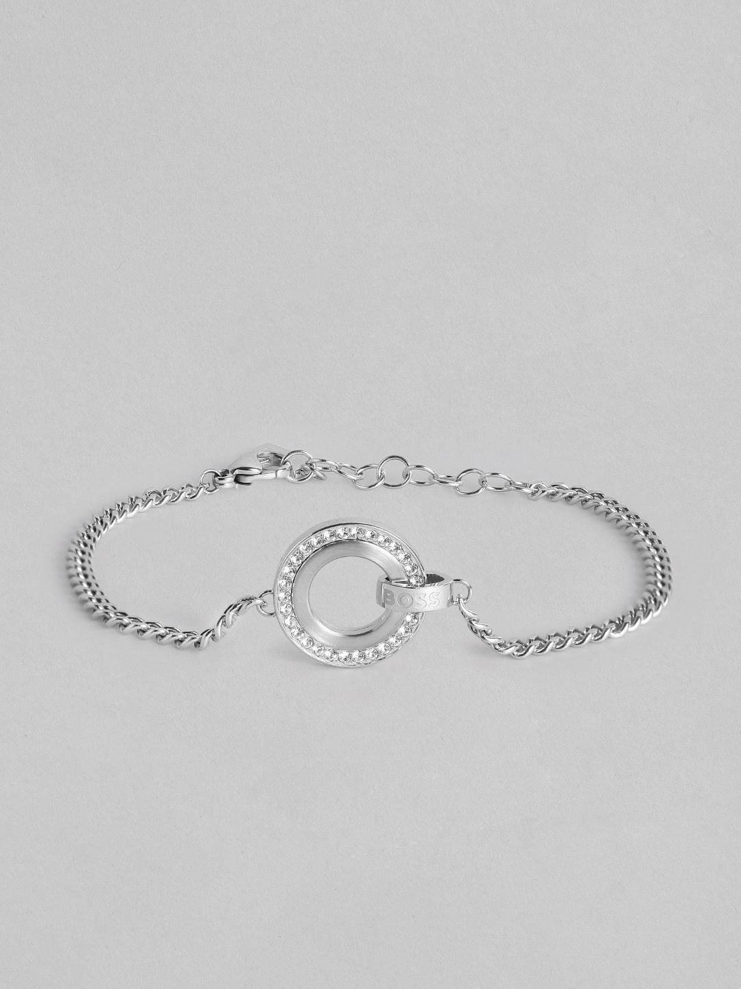 

BOSS Iona Stone Studded Silver-Plated Link Bracelet