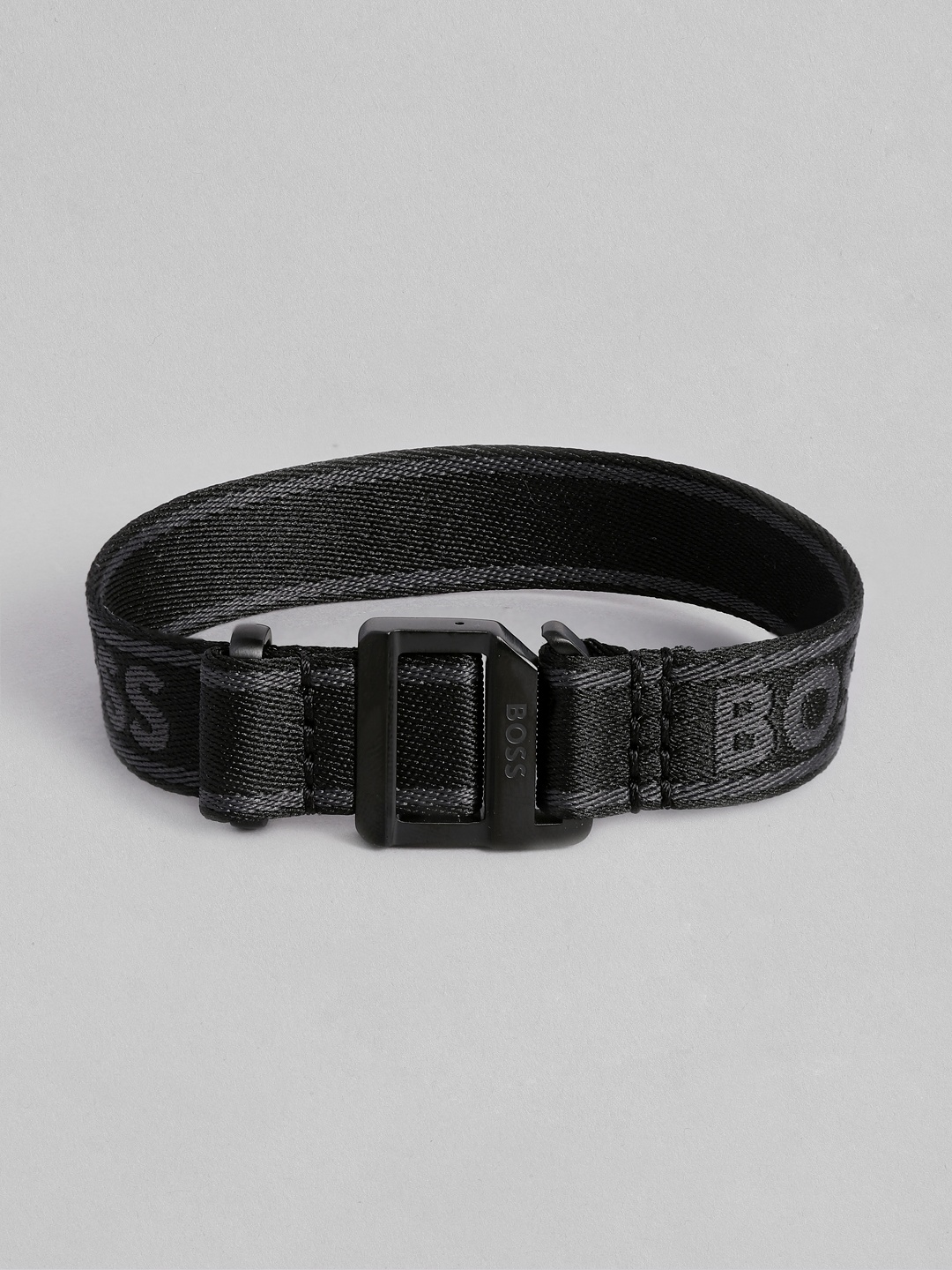 

BOSS Men Colin Brand Logo Printed Wraparound Bracelet, Black