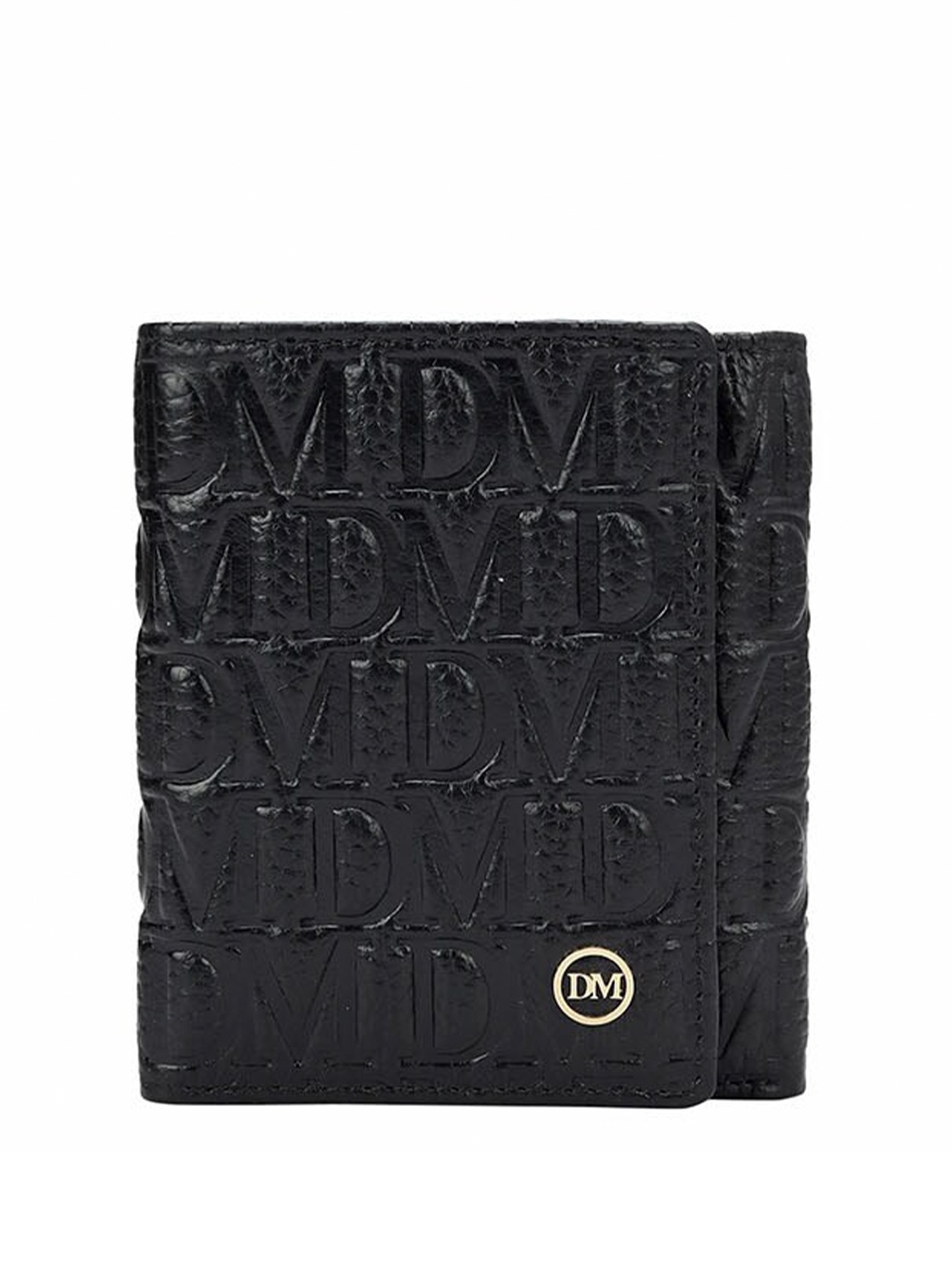 

Da Milano Men Leather Two Fold Wallet, Black