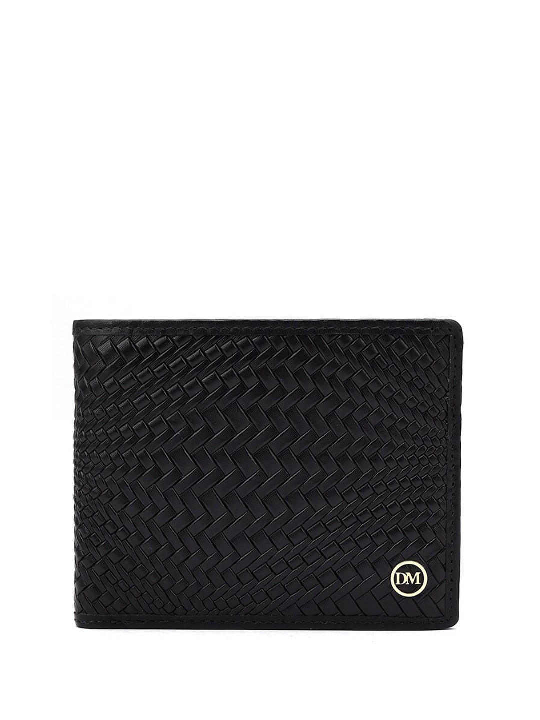 

Da Milano Men Leather Two Fold Wallet, Black