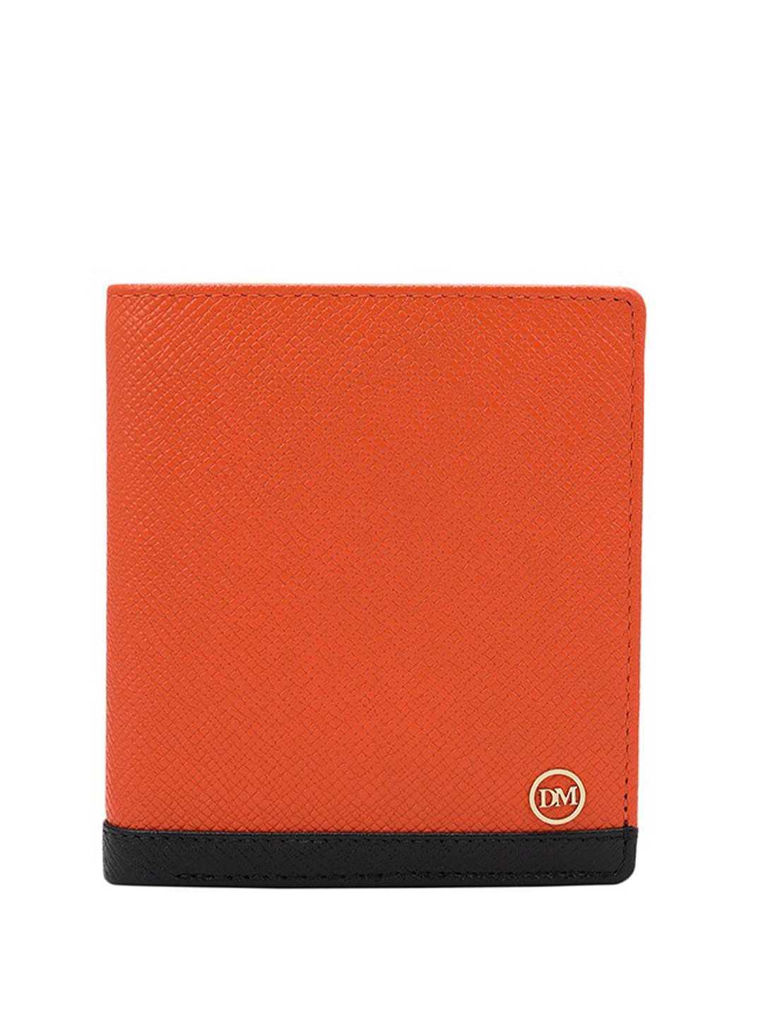 

Da Milano Men Leather Two Fold Wallet, Orange