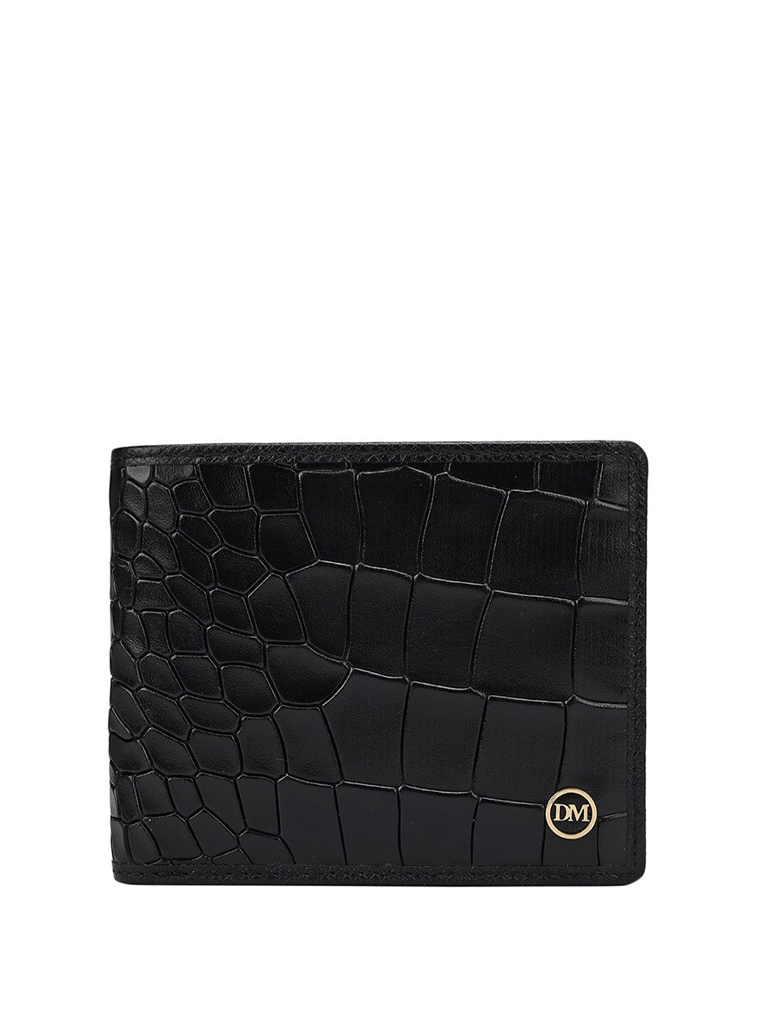 

Da Milano Men Leather Two Fold Wallet, Black
