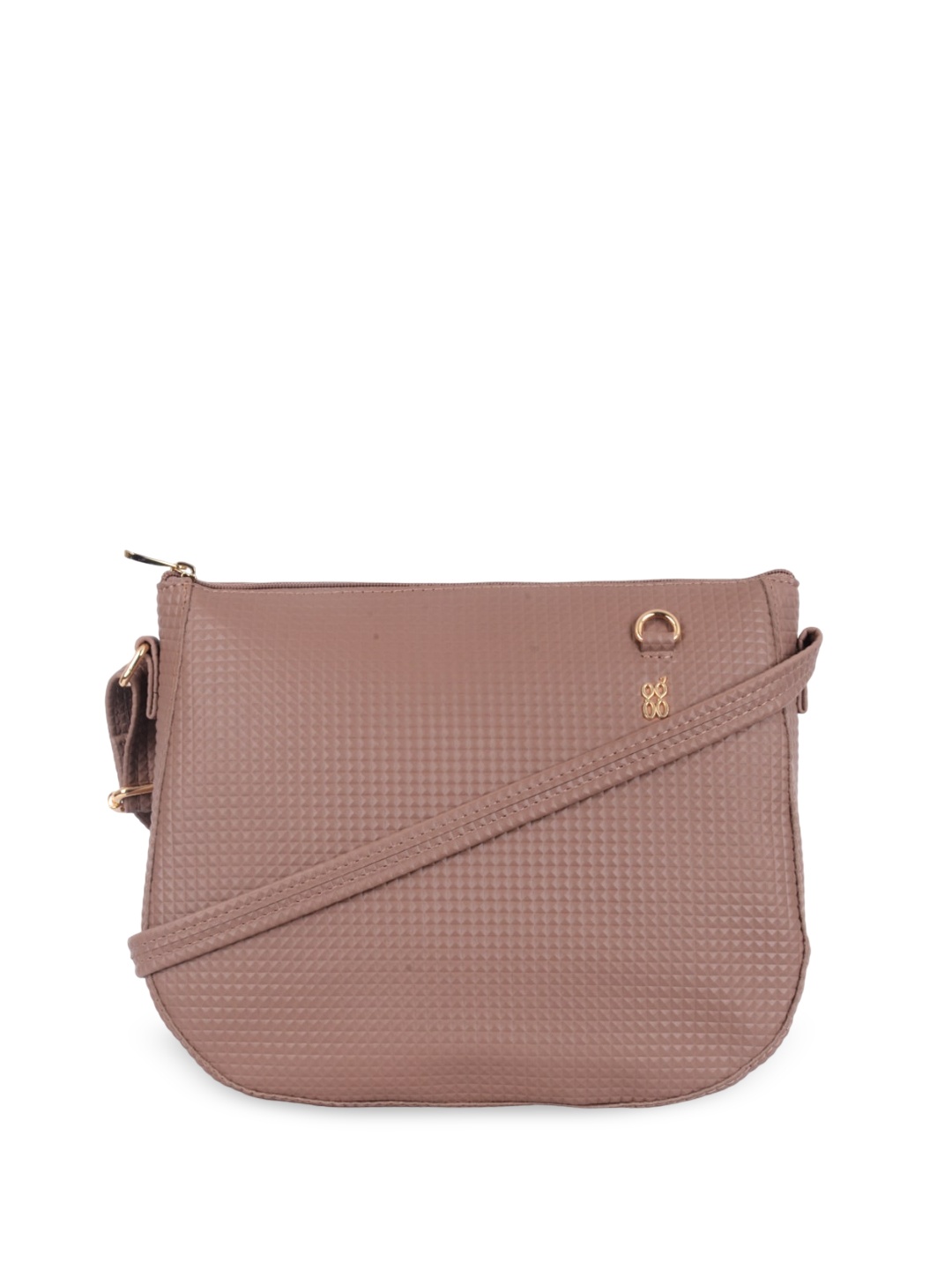 

Baggit Textured Structured Sling Bag, Pink