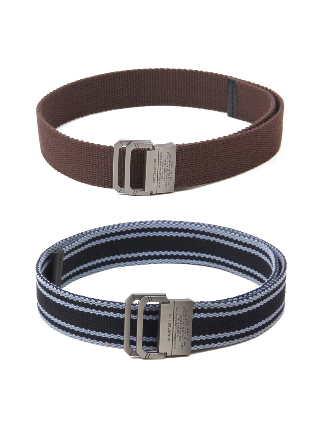 

Calvadoss Women Set Of 2 Textured Belt, Brown