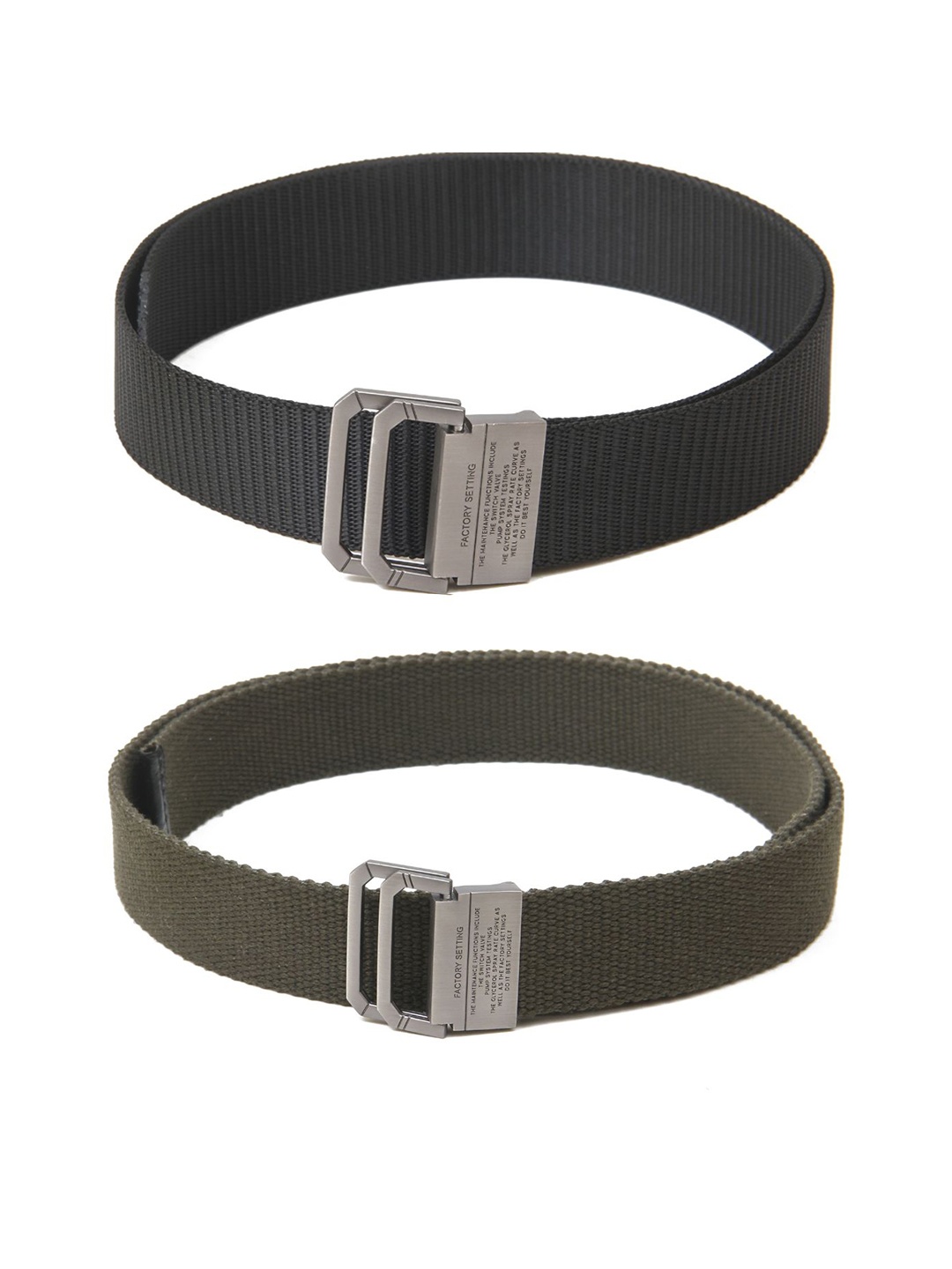 

Calvadoss Women Set Of 2 Textured Wide Belt, Black