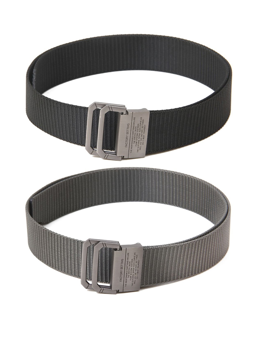 

Calvadoss Women Set Of 2 Textured Wide Belt, Black