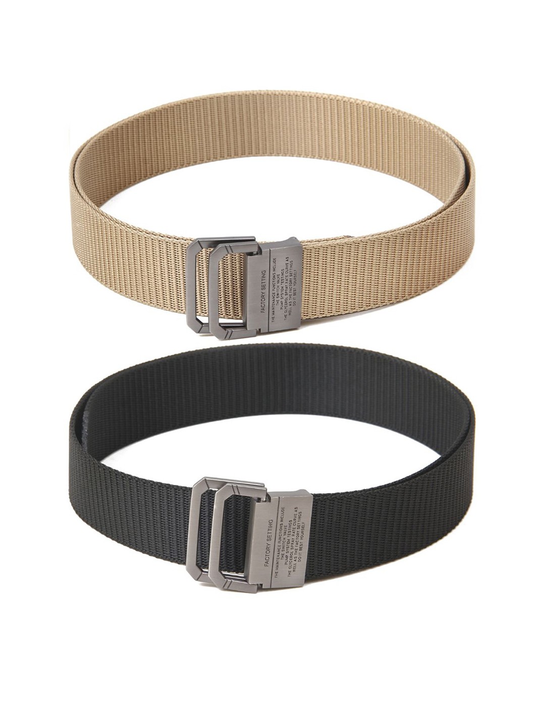 

Calvadoss Men Set of 2 Textured Belt, Beige