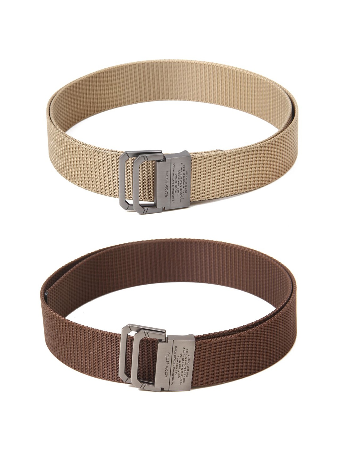 

Calvadoss Women Set Of 2 Textured Wide Belt, Beige