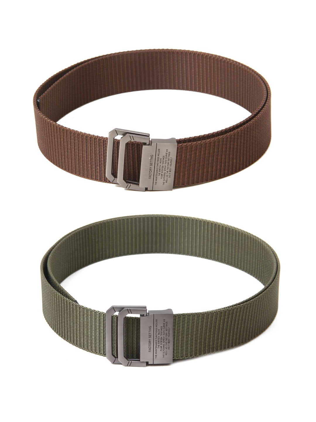 

Calvadoss Men Set Of 2 Textured Wide Belt, Brown
