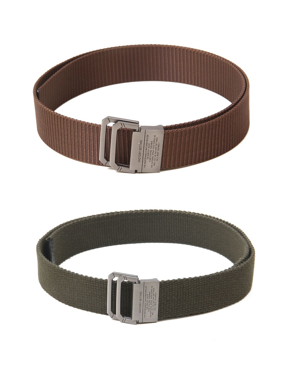 

Calvadoss Women Set Of 2 Textured Belt, Brown