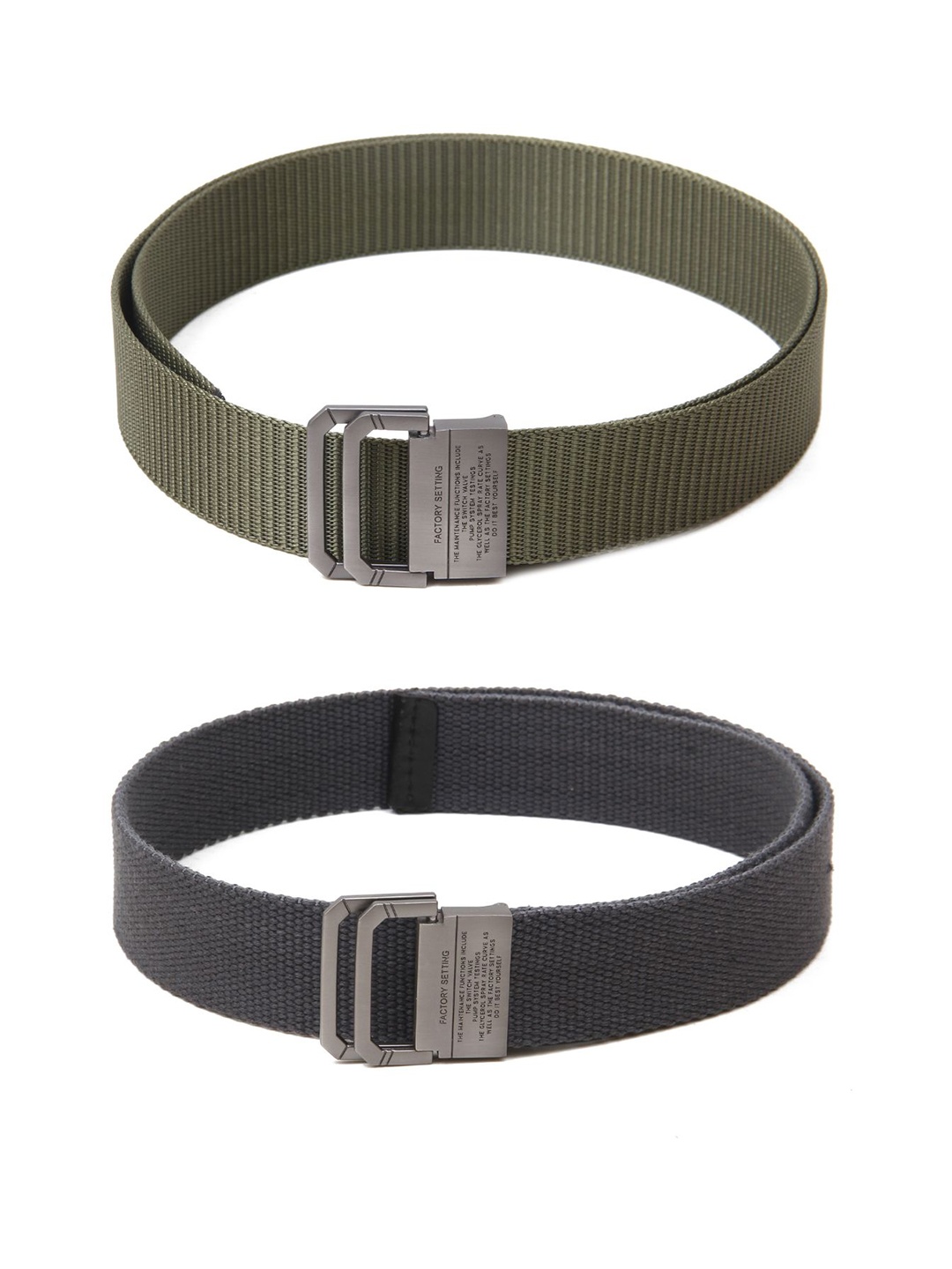 

Calvadoss Women Set Of 2 Textured Wide Belt, Green