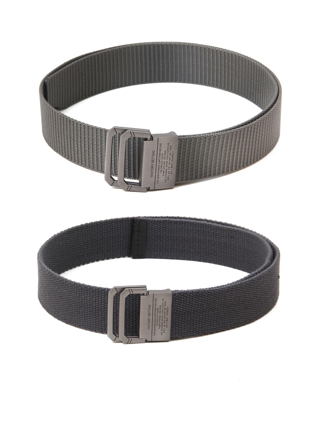 

Calvadoss Women Set Of 2 Textured Wide Belt, Grey