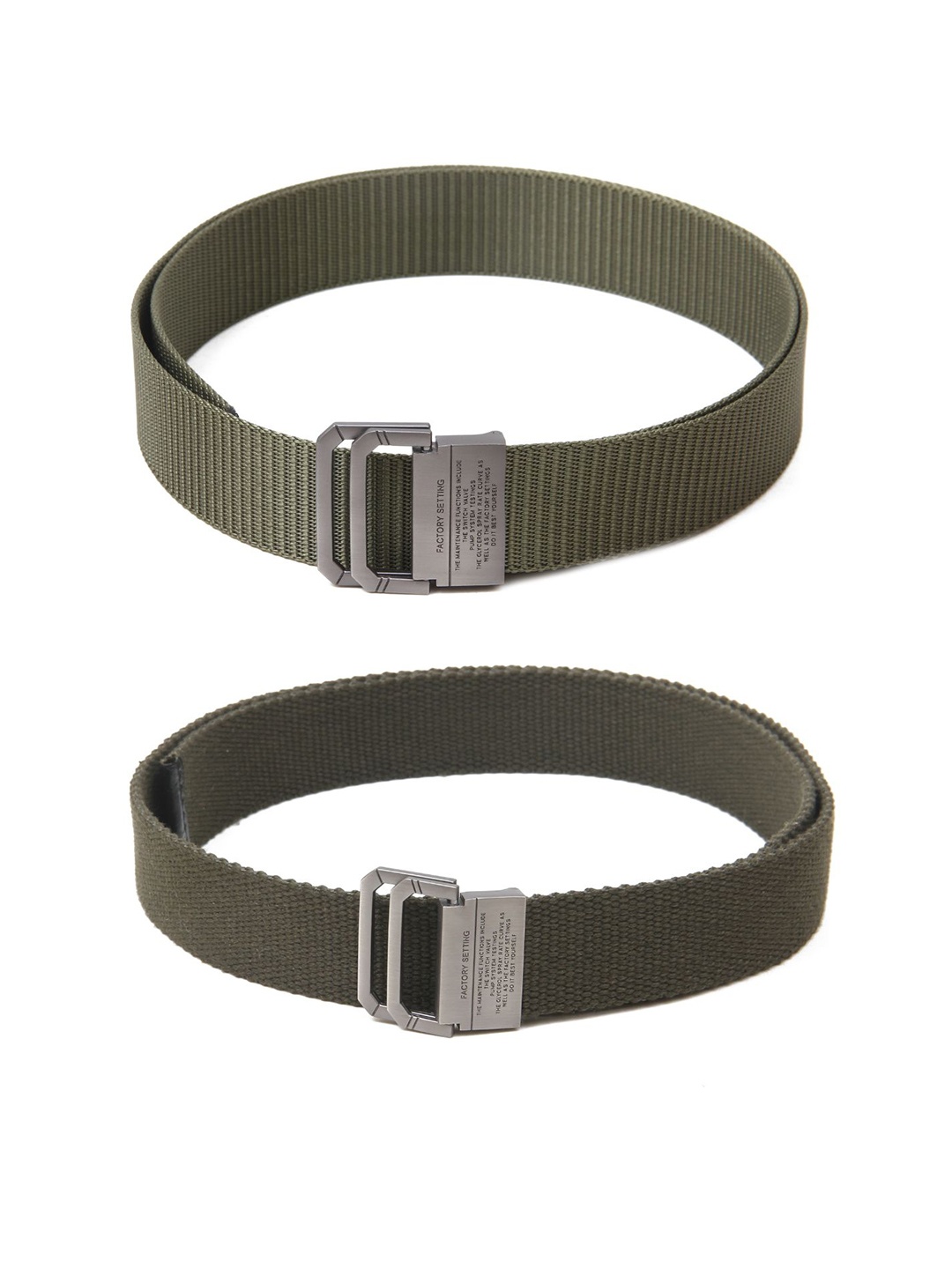 

Calvadoss Men Set Of 2 Textured Wide Belt, Green