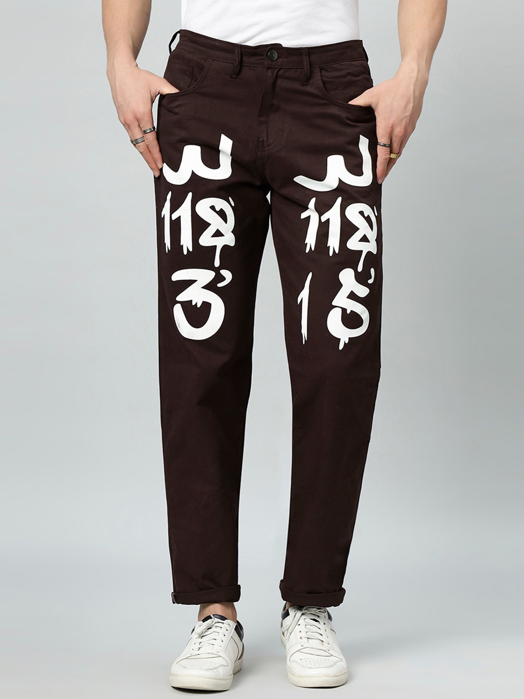 

ARBIA FUNKI Men Mid Rise Jeans, Maroon