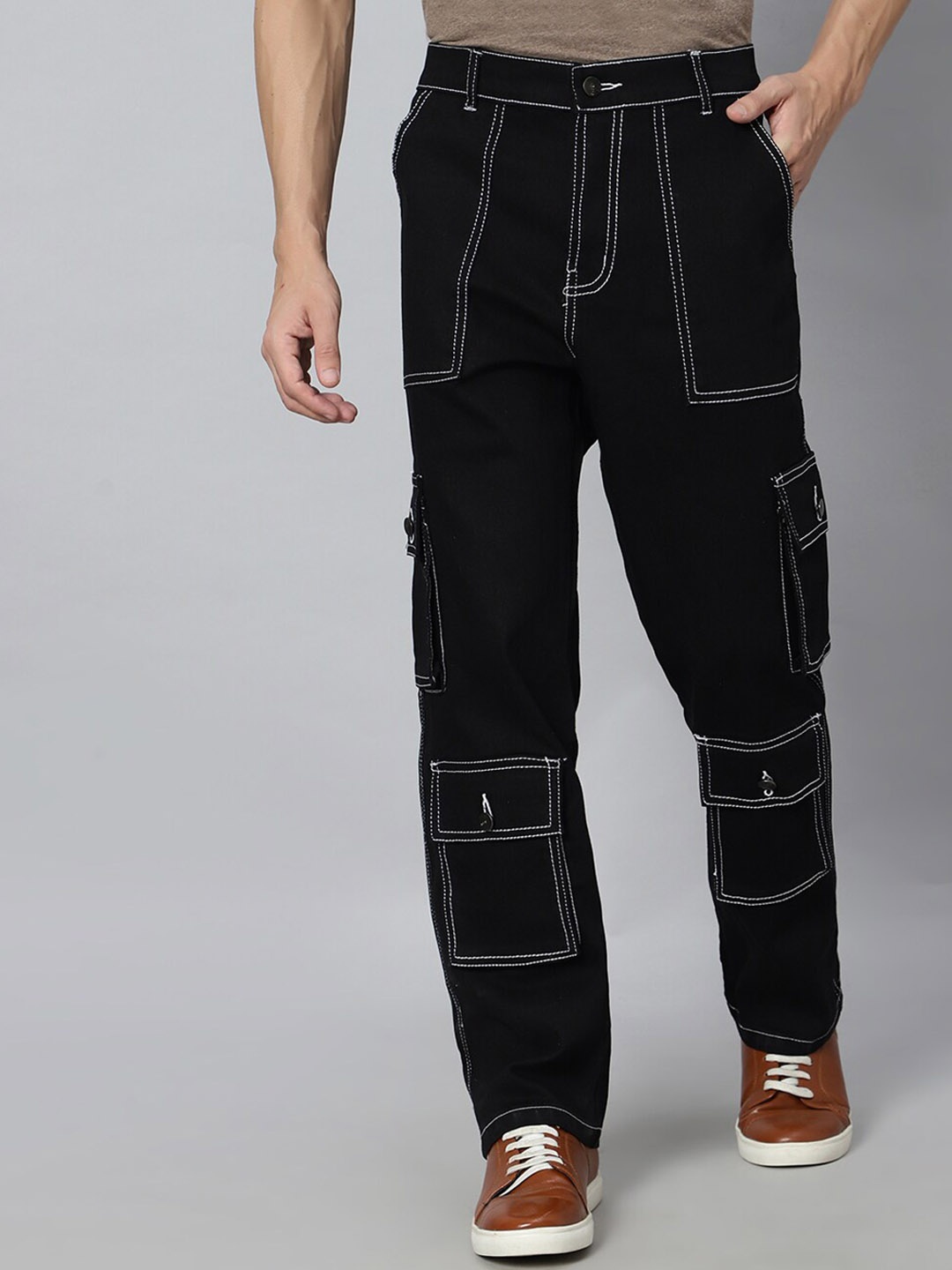 

ARBIA FUNKI Men Mid Rise Jeans, Black