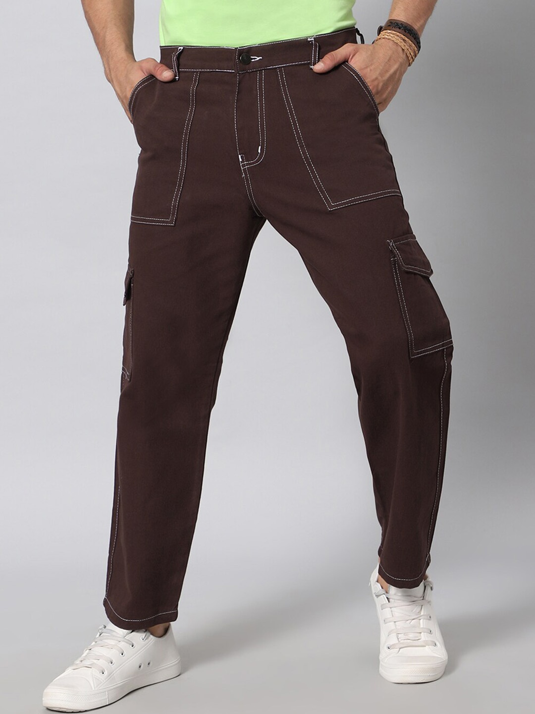 

ARBIA FUNKI Men Mid Rise Jeans, Maroon