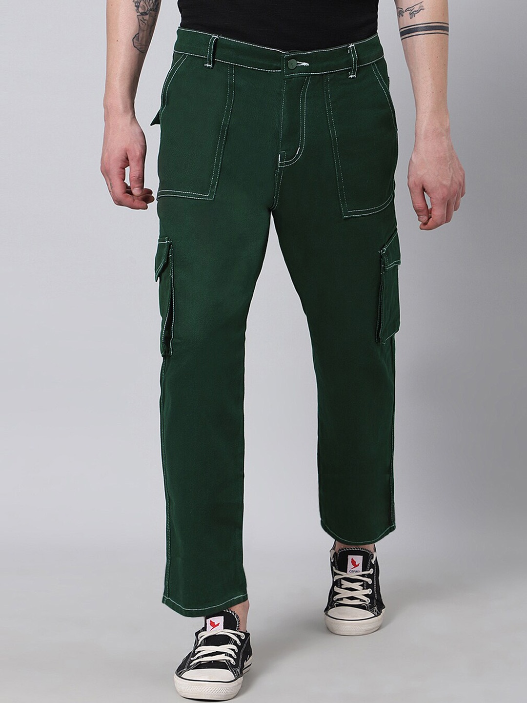 

ARBIA FUNKI Men Mid Rise Jeans, Green