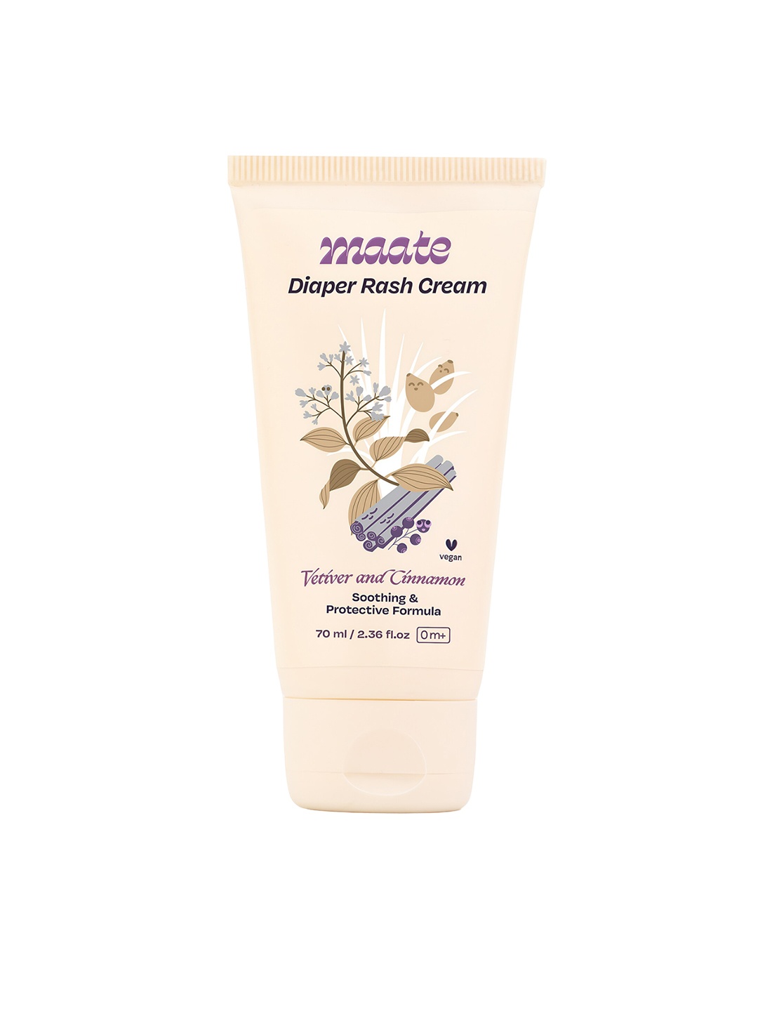 

MAATE Diaper Rash Cream With Vertiver & Cinnamon - 70ml, Beige