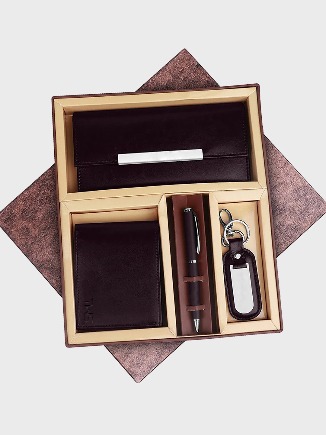 

The Wallet Store Men Accessory Gift Set, Brown