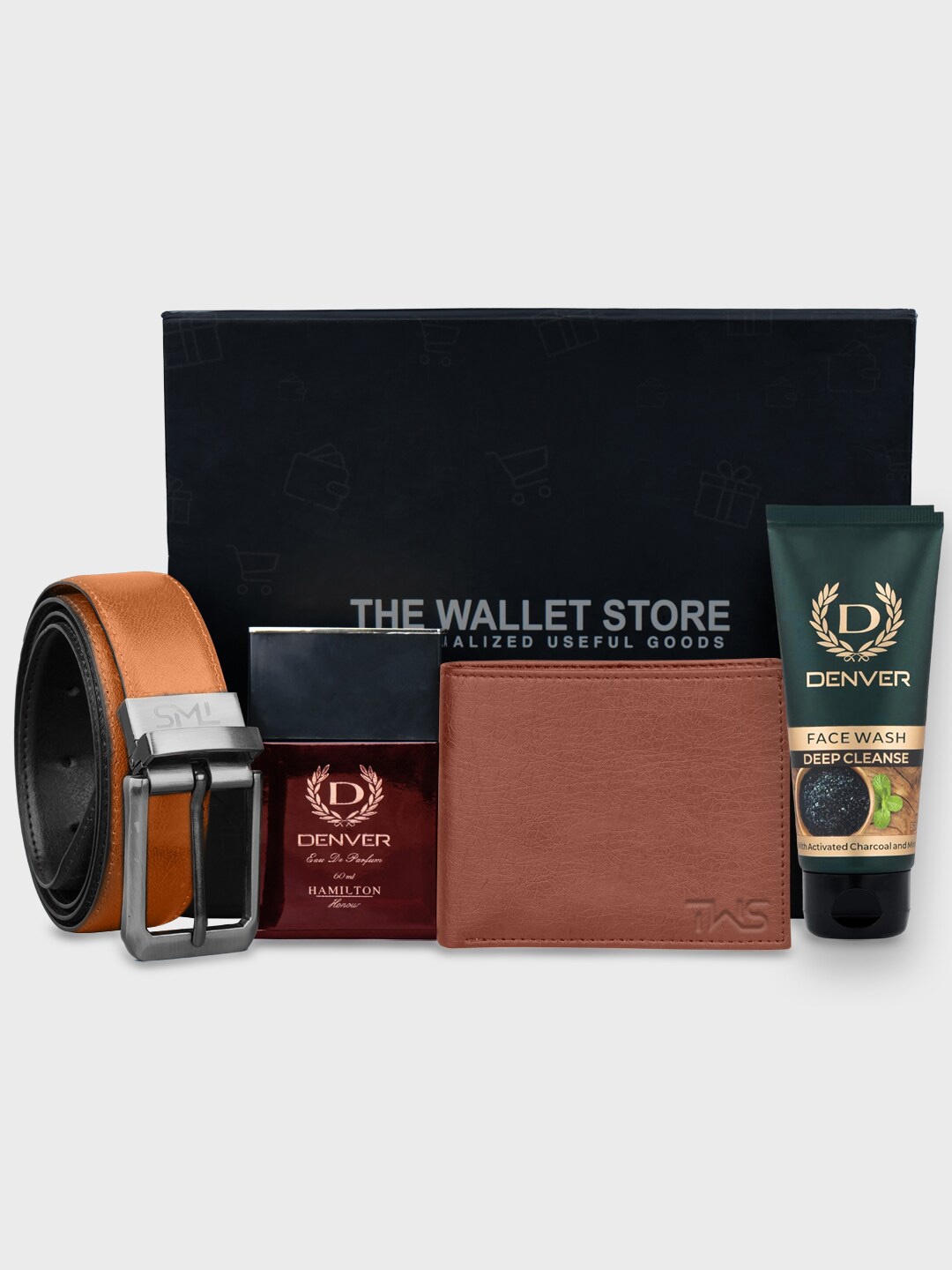 

The Wallet Store Men Accessory Gift Set, Tan